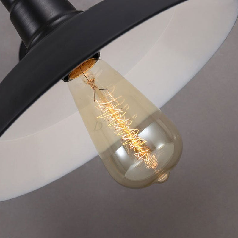 Applique murale cuisine style industriel extérieure métallique noire robuste étanche