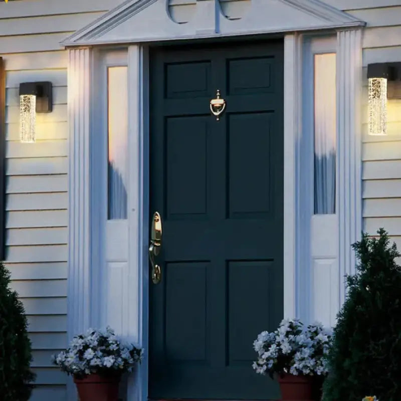 Applique murale extérieur pour terrasse en cristal aluminium robuste et élégante