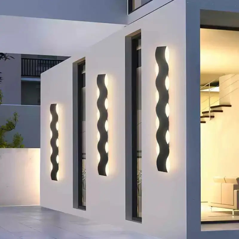 Applique murale extérieure pour terrasse en aluminium LED design moderne