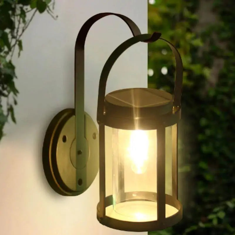 Luminaire Extérieur Design Lanterne Solaire en ABS et Aluminium