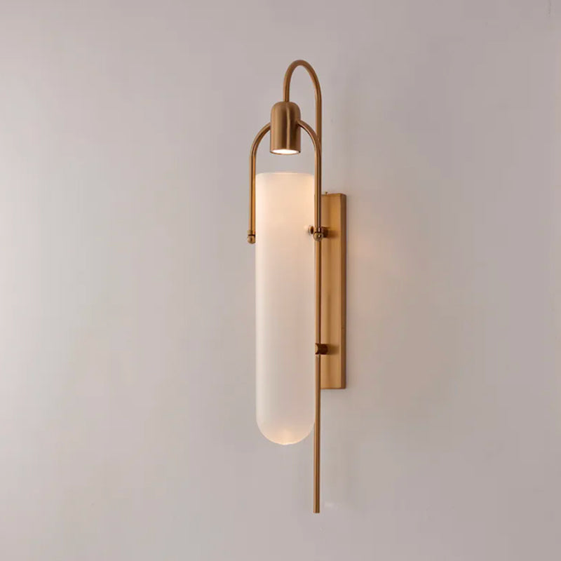 Applique murale en verre Estane LED moderne métal noir chic