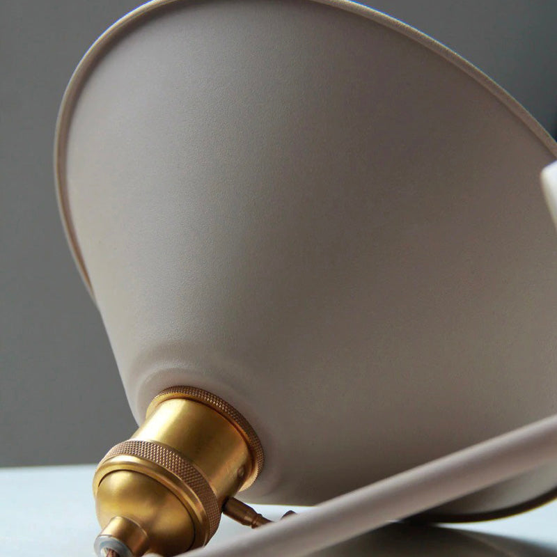 Applique murale cuisine LED style vintage métal blanc