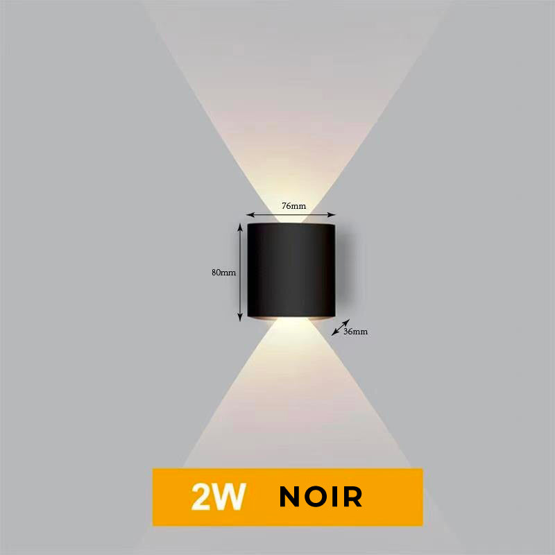 Applique murale cuisine design diamant LED en noir et blanc pour un éclairage élégant