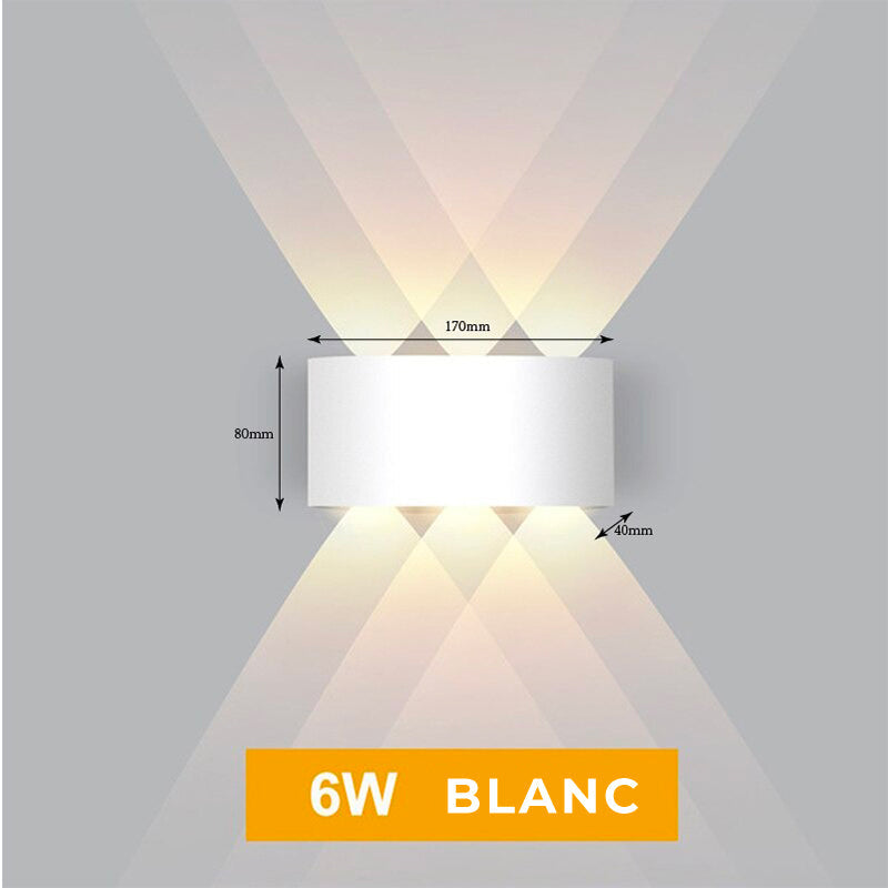 Applique murale cuisine design diamant LED en noir et blanc pour un éclairage élégant