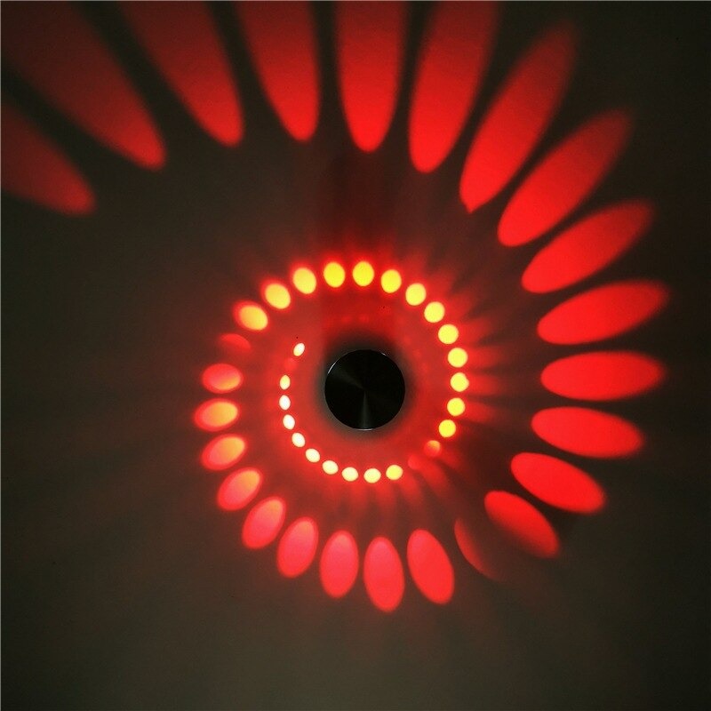 Applique murale cuisine LED en spirale design minimaliste en métal blanc