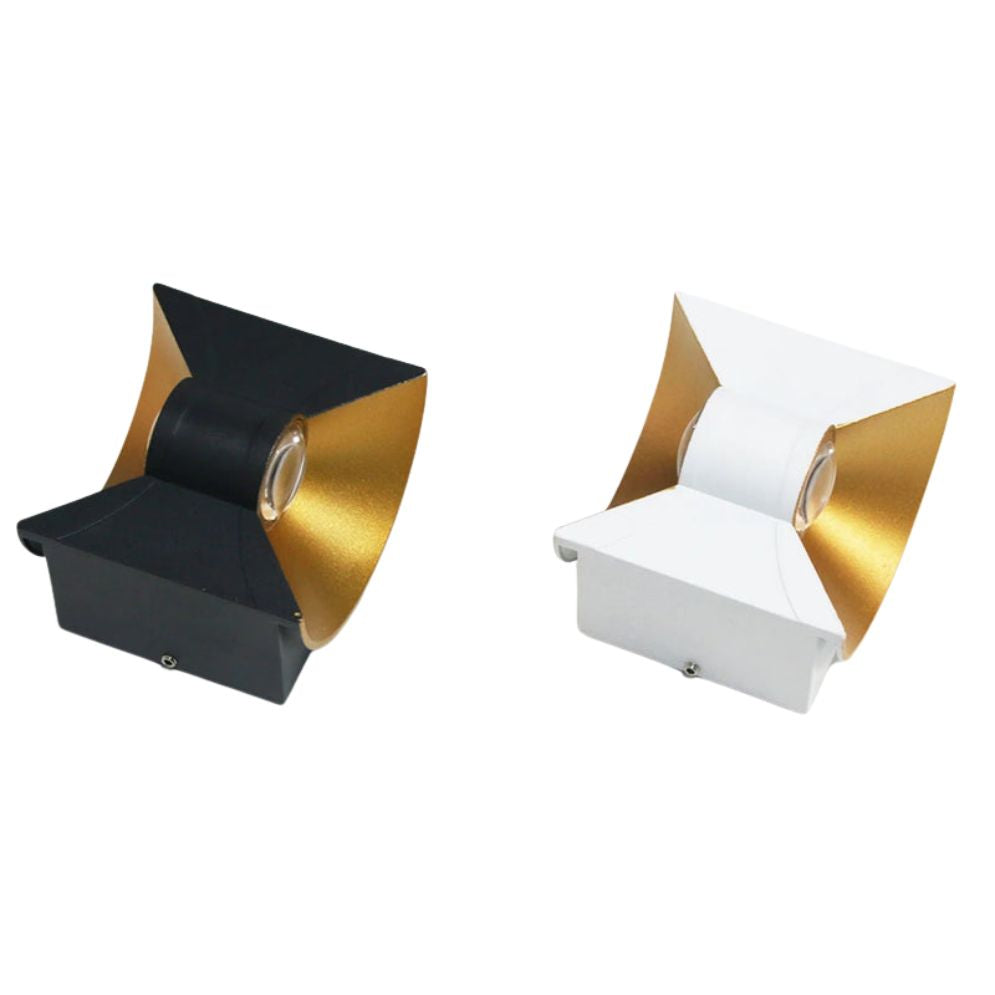 Applique murale industrielle extérieure en aluminium noir LED 18W