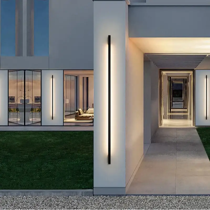 Applique murale extérieur pour terrasse en LED longue et fine