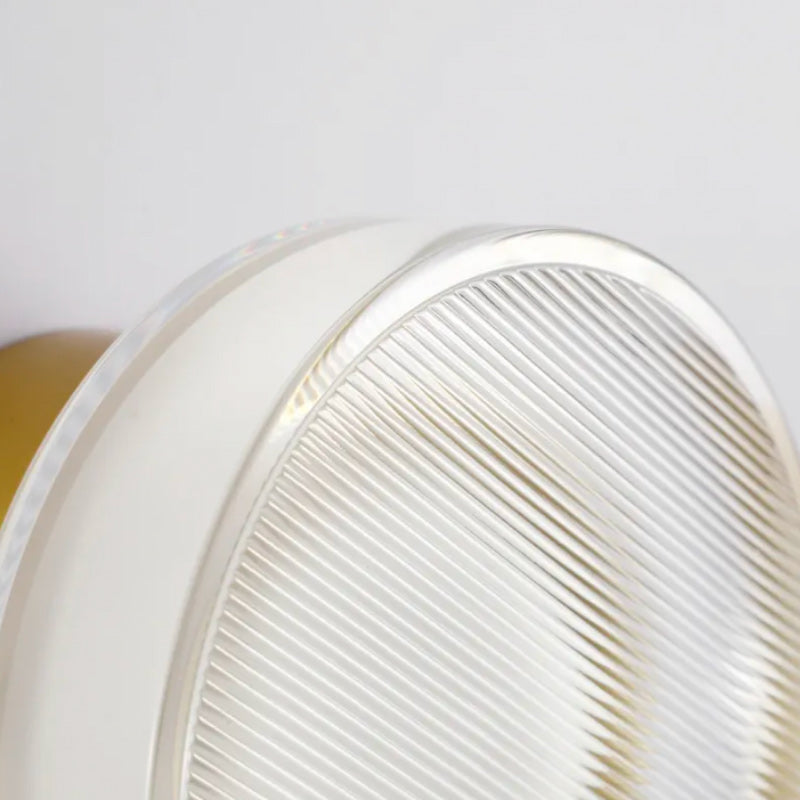 Applique murale design italien ronde en verre et aluminium