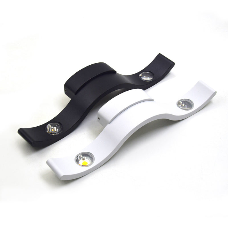 Applique Murale Extérieur LED Design Ondulé en Aluminium Étanche