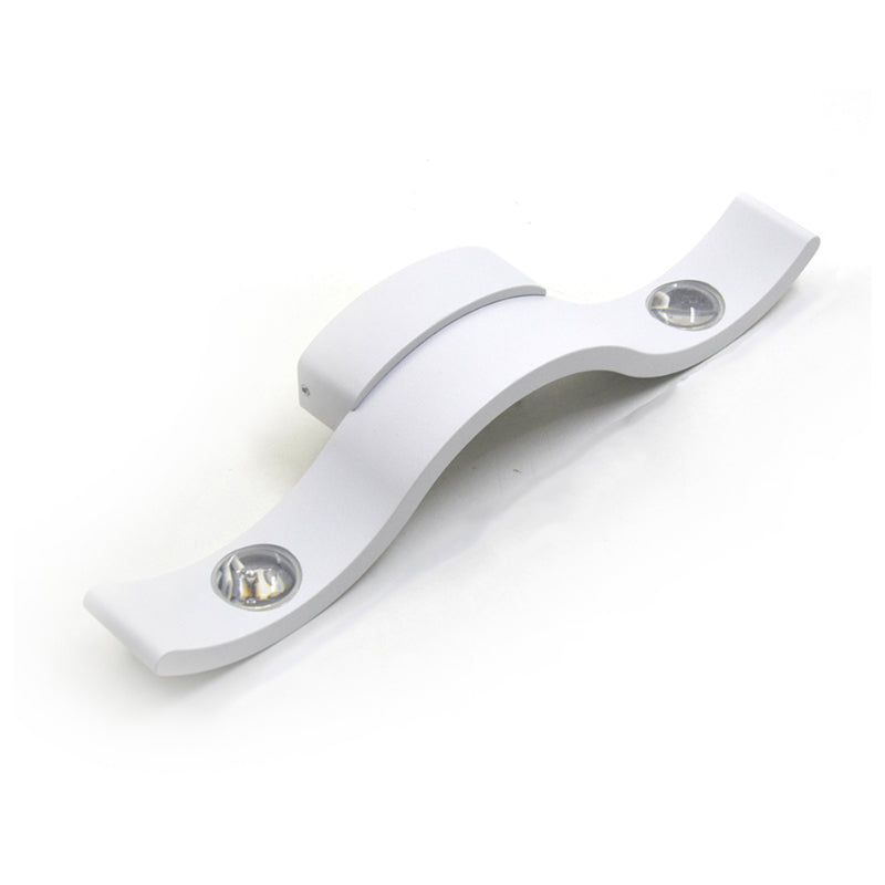 Applique Murale Extérieur LED Design Ondulé en Aluminium Étanche