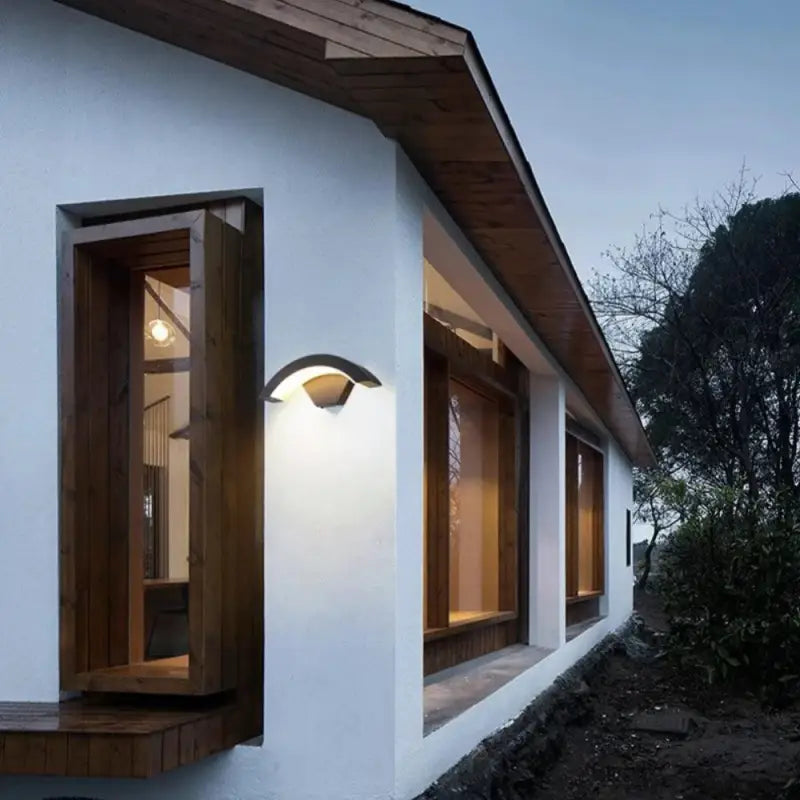 Luminaire Extérieur Applique Murale LED Design Noir en Aluminium