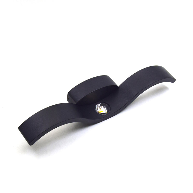 Applique Murale Extérieur LED Design Ondulé en Aluminium Étanche