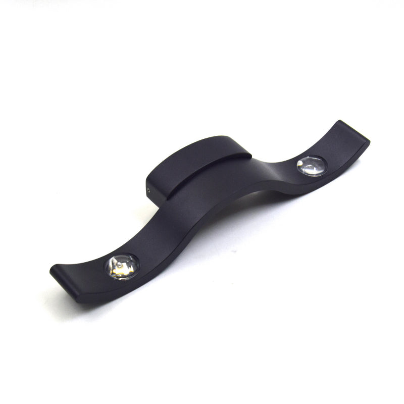 Applique Murale Extérieur LED Design Ondulé en Aluminium Étanche