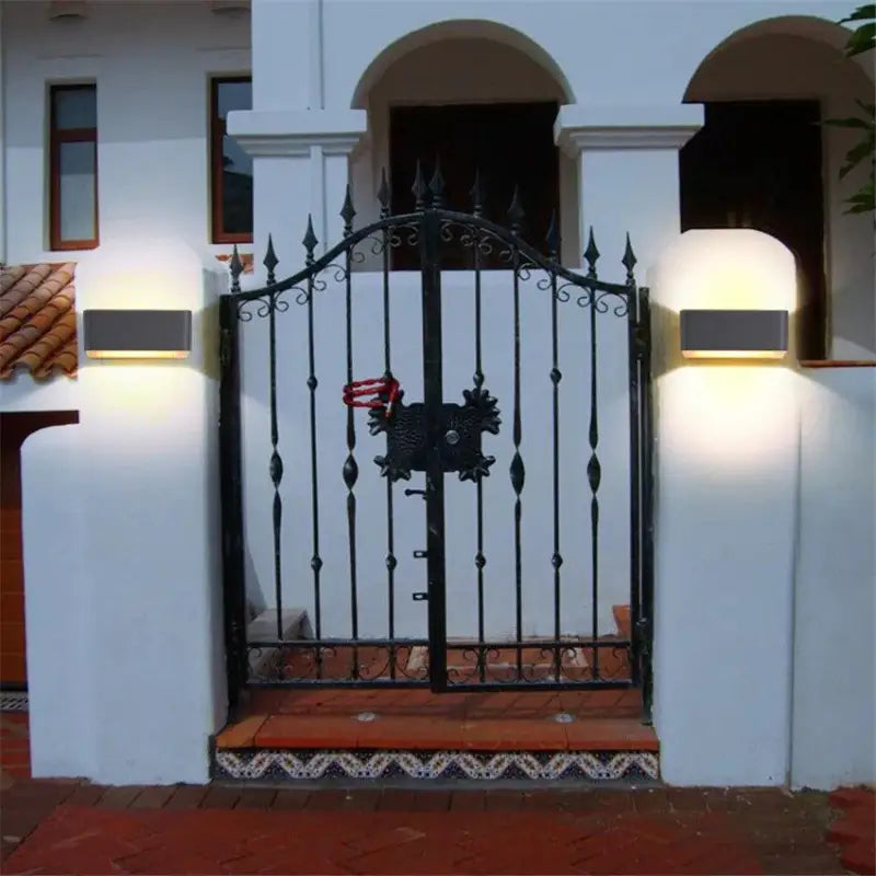 Luminaire Extérieur Applique Murale Design Contemporain en Aluminium Gris