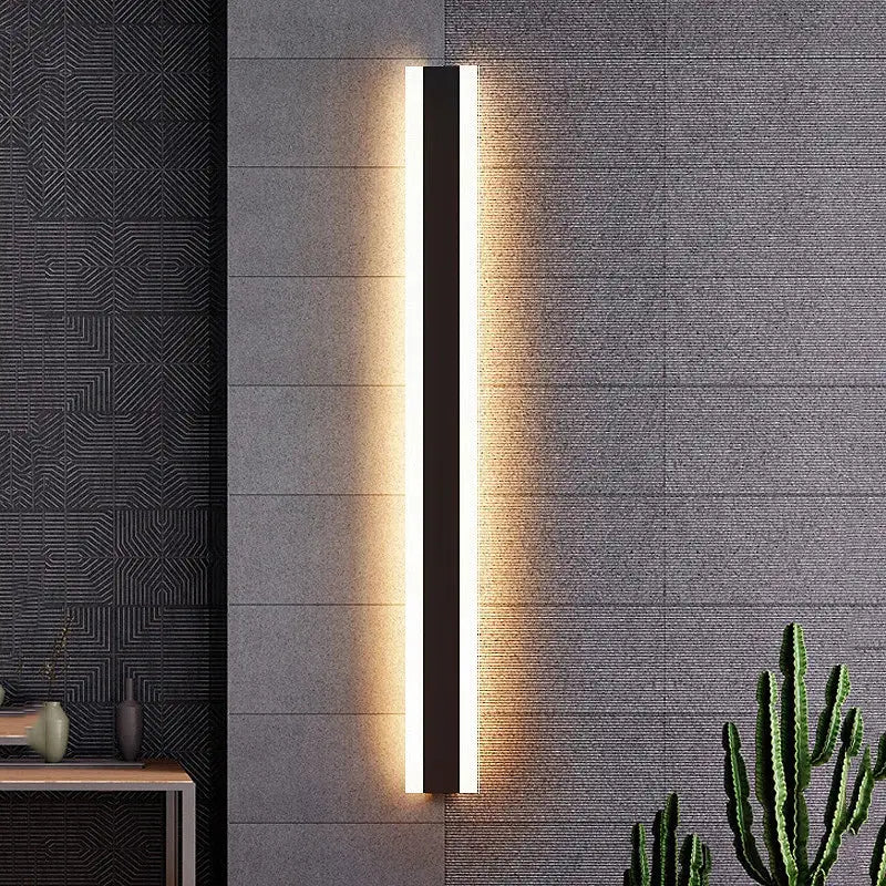 Luminaire Extérieur Design Horizontal en Aluminium Blanc Chaud