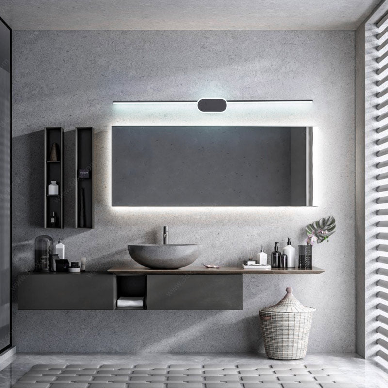 Applique murale salle de bain LED élégante forme linéaire adaptée miroirs design épuré moderne robuste